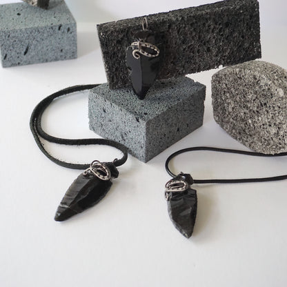 FORTIFIED PENDANT / BLACK OBSIDIAN